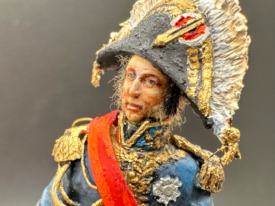 Hand Painted Historex Plastic Miniature Military Figurine Toy Soldier On Horse By Dr. David D. Michaels With Wooden Stand And Acrylic Case 5W X 5.5H [Photo 16]