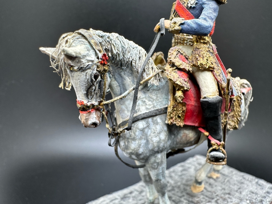 Hand Painted Historex Plastic Miniature Military Figurine Berthier Toy Soldier On Horse By Dr. David D. Michaels 5W X 5.5H [Photo 7]