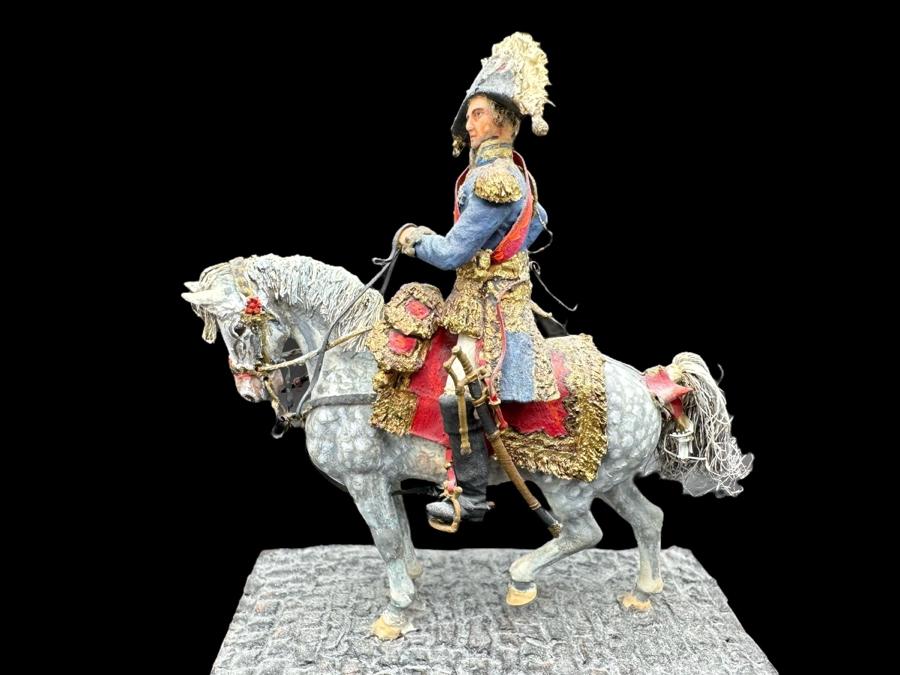 Hand Painted Historex Plastic Miniature Military Figurine Berthier Toy Soldier On Horse By Dr. David D. Michaels 5W X 5.5H [Photo 2]