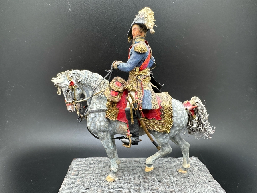 Hand Painted Historex Plastic Miniature Military Figurine Berthier Toy Soldier On Horse By Dr. David D. Michaels 5W X 5.5H [Photo 5]