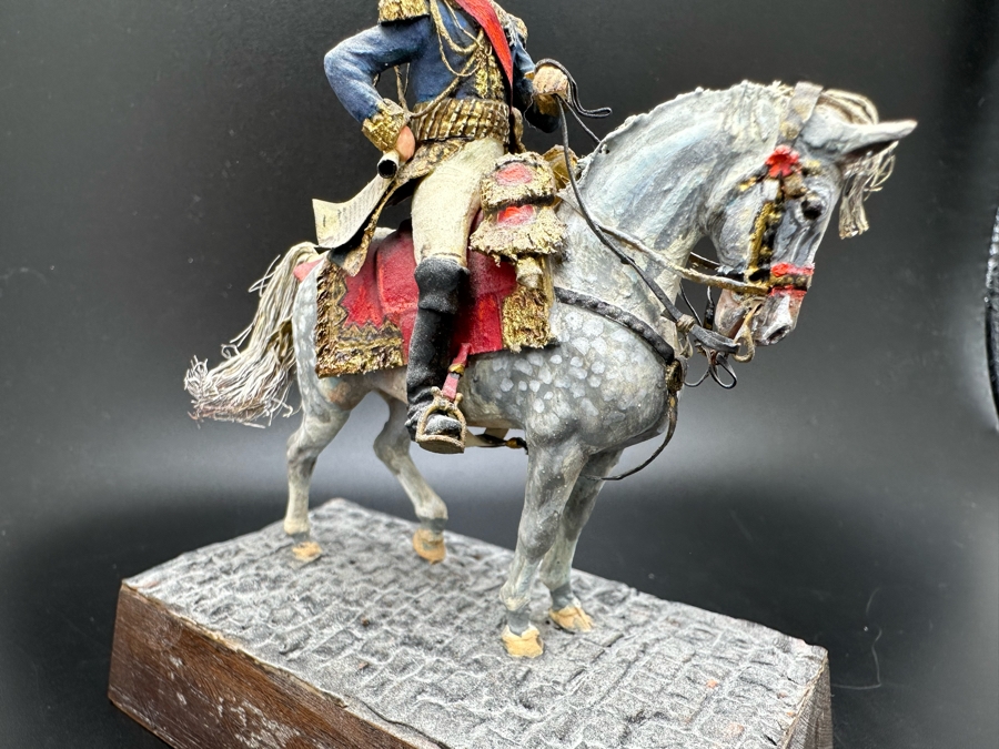 Hand Painted Historex Plastic Miniature Military Figurine Berthier Toy Soldier On Horse By Dr. David D. Michaels 5W X 5.5H [Photo 13]