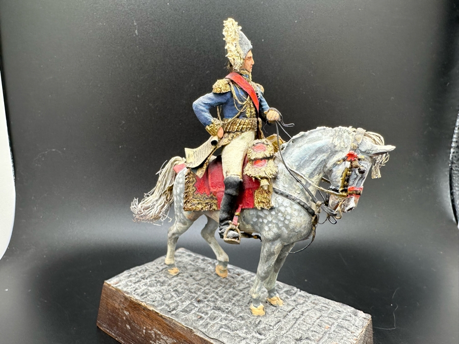 Hand Painted Historex Plastic Miniature Military Figurine Berthier Toy Soldier On Horse By Dr. David D. Michaels 5W X 5.5H [Photo 12]
