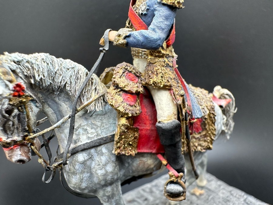 Hand Painted Historex Plastic Miniature Military Figurine Berthier Toy Soldier On Horse By Dr. David D. Michaels 5W X 5.5H [Photo 8]