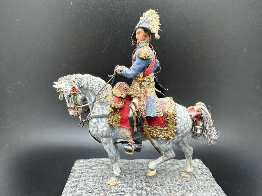 Hand Painted Historex Plastic Miniature Military Figurine Berthier Toy Soldier On Horse By Dr. David D. Michaels 5W X 5.5H [Photo 4]