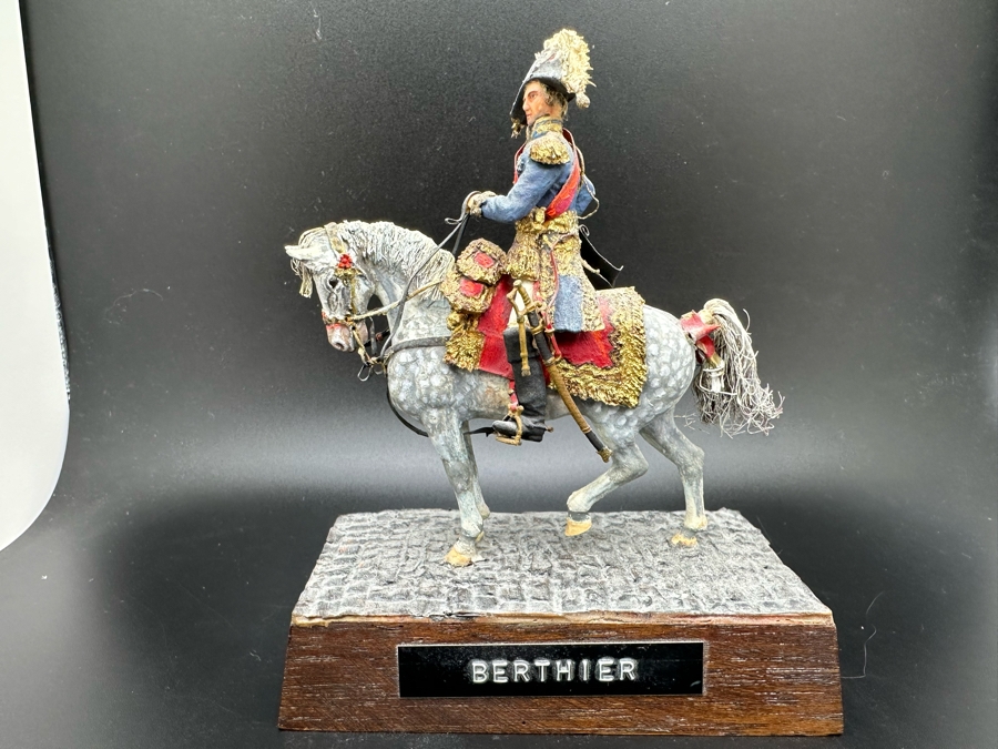 Hand Painted Historex Plastic Miniature Military Figurine Berthier Toy Soldier On Horse By Dr. David D. Michaels 5W X 5.5H [Photo 3]