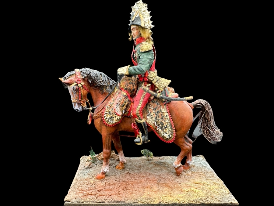 Hand Painted Historex Plastic Miniature Military Figurine Bessieres Toy Soldier On Horse By Dr. David D. Michaels 5W X 5.5H [Photo 2]