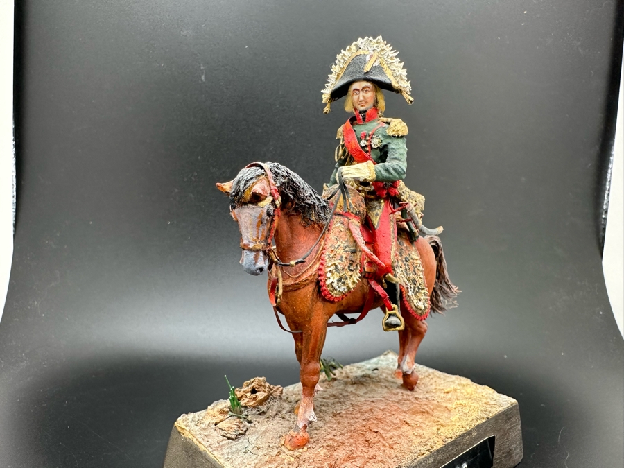 Hand Painted Historex Plastic Miniature Military Figurine Bessieres Toy Soldier On Horse By Dr. David D. Michaels 5W X 5.5H [Photo 7]