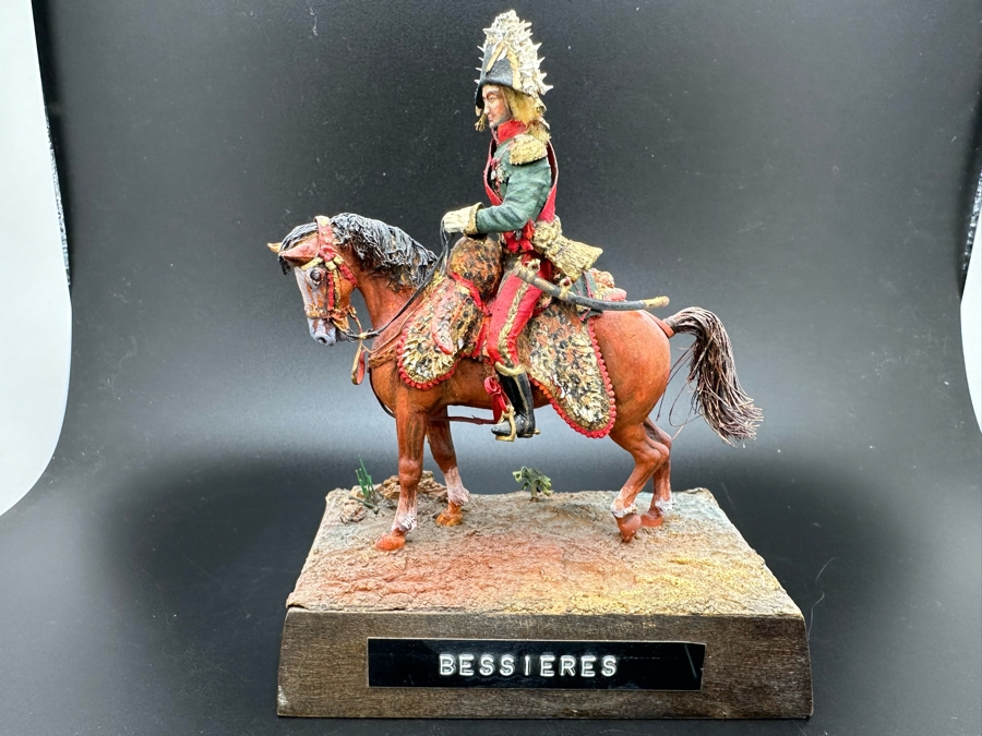 Hand Painted Historex Plastic Miniature Military Figurine Bessieres Toy Soldier On Horse By Dr. David D. Michaels 5W X 5.5H [Photo 3]