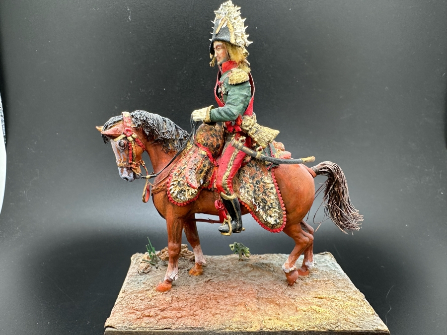 Hand Painted Historex Plastic Miniature Military Figurine Bessieres Toy Soldier On Horse By Dr. David D. Michaels 5W X 5.5H [Photo 4]