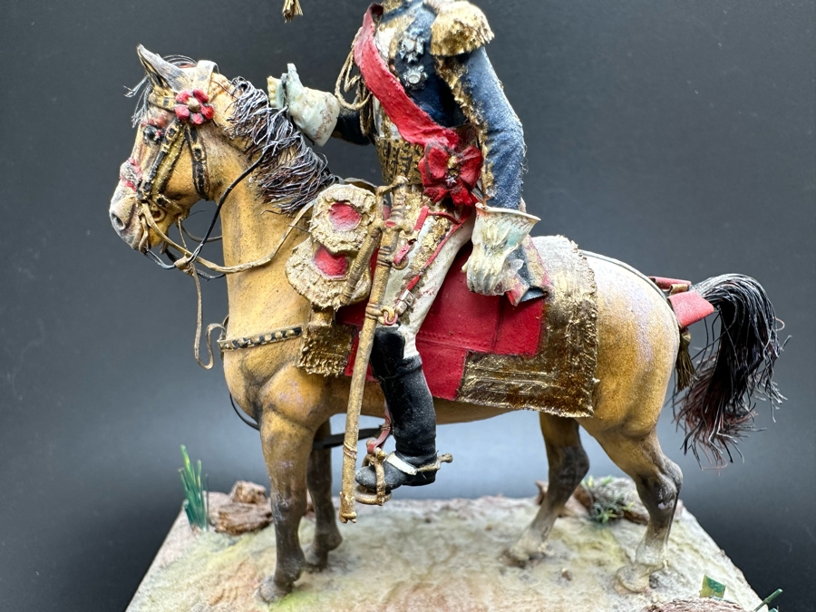 Hand Painted Historex Plastic Miniature Military Figurine Soult Toy Soldier On Horse By Dr. David D. Michaels 5W X 5.5H [Photo 3]