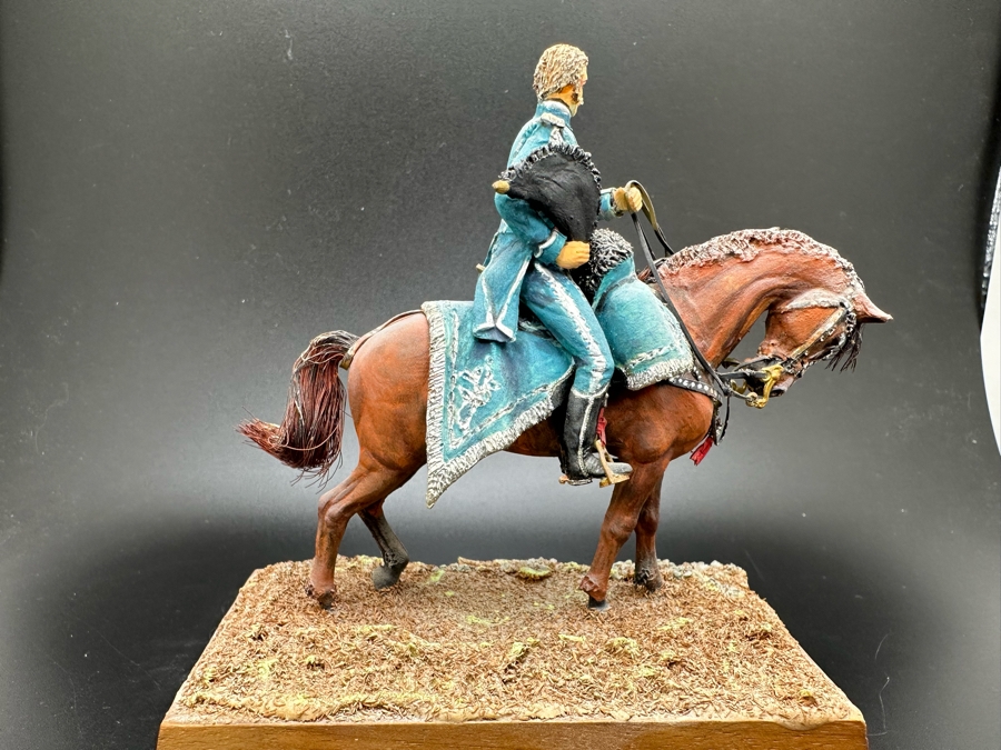 Hand Painted Historex Plastic Miniature Military Figurine Off. D'Ordonnance Toy Soldier On Horse By Dr. David D. Michaels 5W X 5.5H [Photo 6]