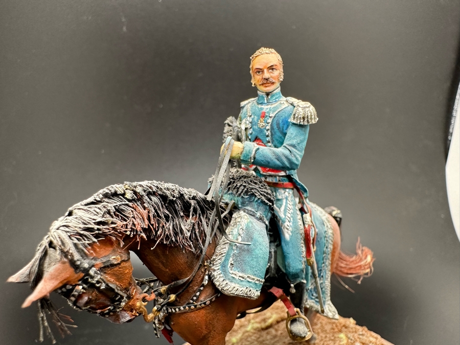 Hand Painted Historex Plastic Miniature Military Figurine Off. D'Ordonnance Toy Soldier On Horse By Dr. David D. Michaels 5W X 5.5H [Photo 4]