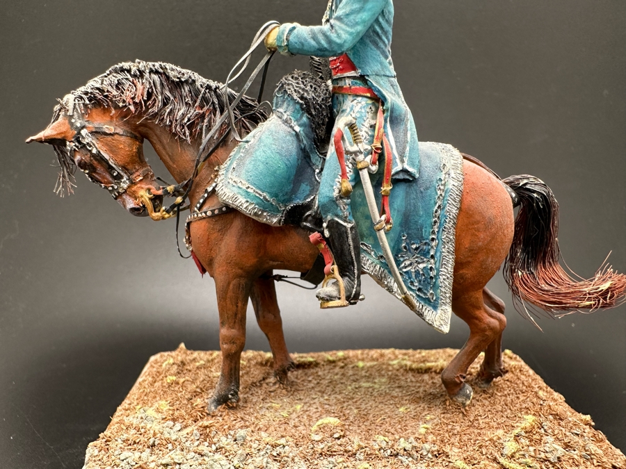 Hand Painted Historex Plastic Miniature Military Figurine Off. D'Ordonnance Toy Soldier On Horse By Dr. David D. Michaels 5W X 5.5H [Photo 3]