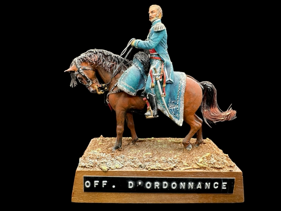 Hand Painted Historex Plastic Miniature Military Figurine Off. D'Ordonnance Toy Soldier On Horse By Dr. David D. Michaels 5W X 5.5H [Photo 1]