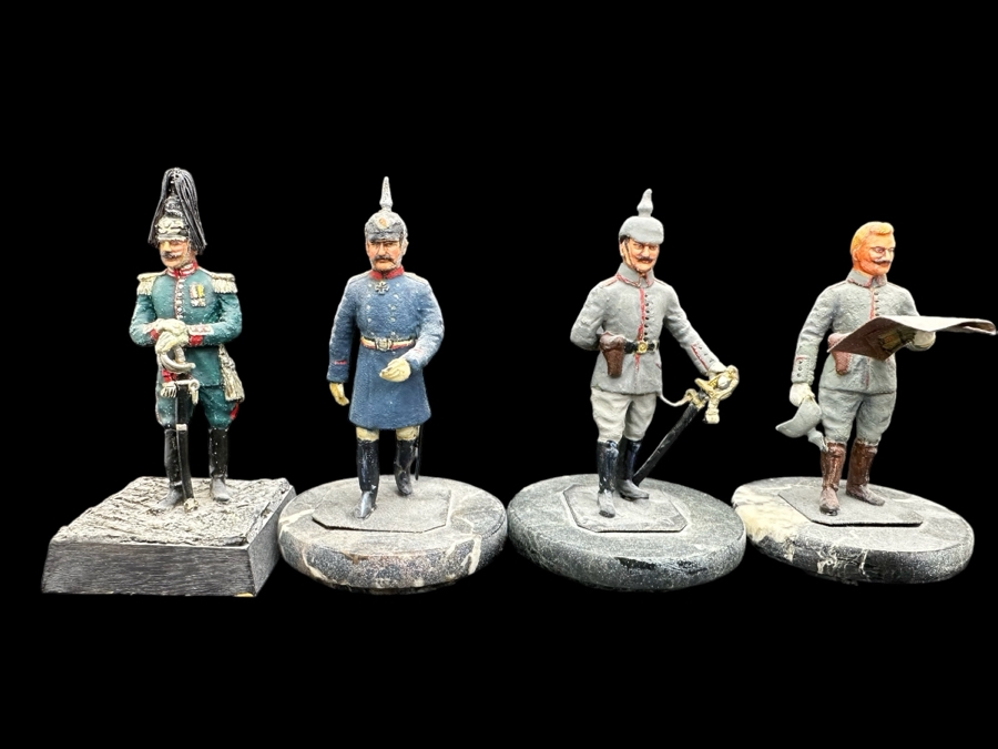 Hand Painted Metal Tin Miniature Military Figurines Toy Soldiers By Dr. David D. Michaels 2.75H [Photo 1]