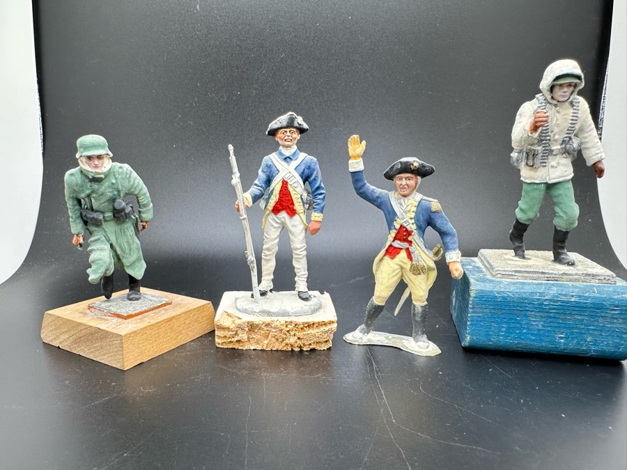 Hand Painted Metal Tin Miniature Military Figurines Toy Soldiers By Dr. David D. Michaels 2.5H [Photo 2]
