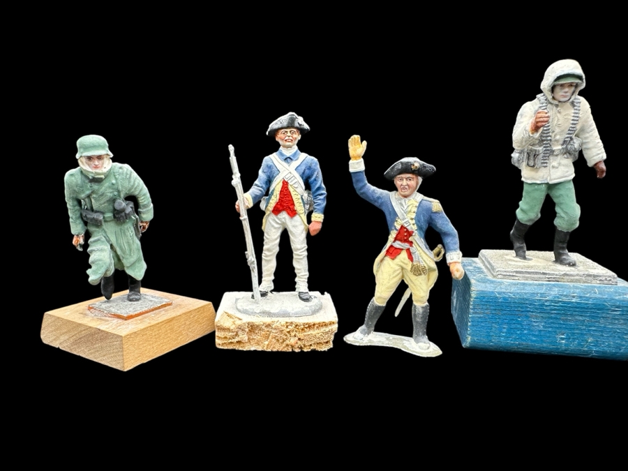 Hand Painted Metal Tin Miniature Military Figurines Toy Soldiers By Dr. David D. Michaels 2.5H [Photo 1]