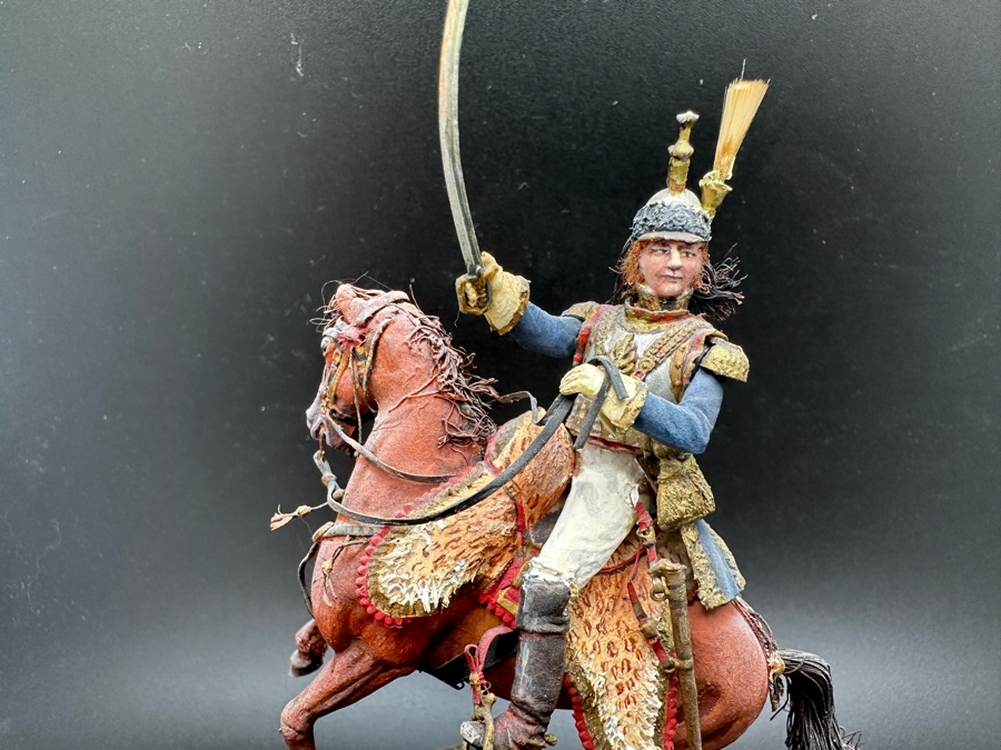 Hand Painted Historex Plastic Miniature Military Figurine Toy Soldier On Horse By Dr. David D. Michaels 4W X 2D X 5H [Photo 3]
