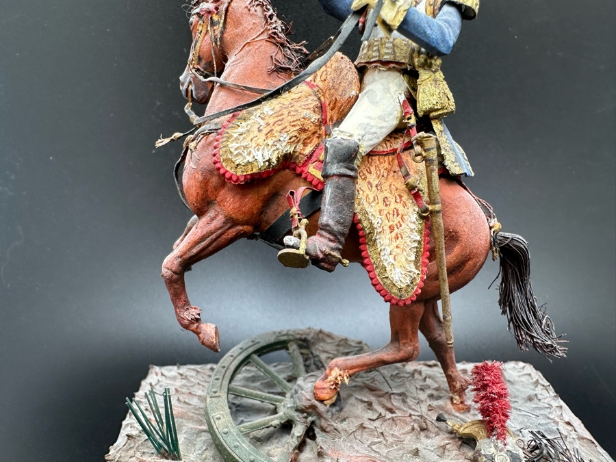 Hand Painted Historex Plastic Miniature Military Figurine Toy Soldier On Horse By Dr. David D. Michaels 4W X 2D X 5H [Photo 4]