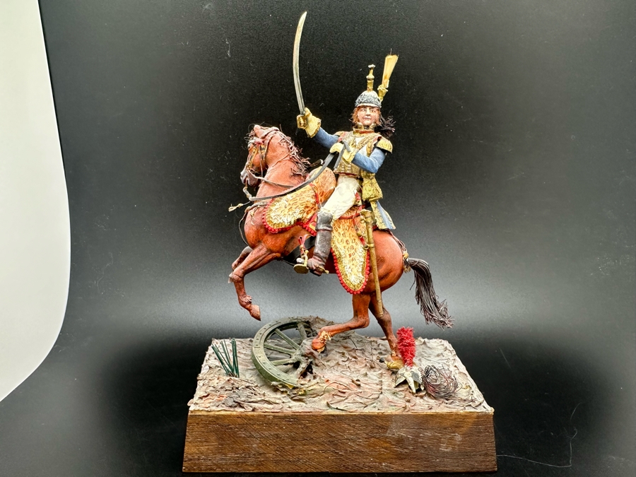 Hand Painted Historex Plastic Miniature Military Figurine Toy Soldier On Horse By Dr. David D. Michaels 4W X 2D X 5H [Photo 2]
