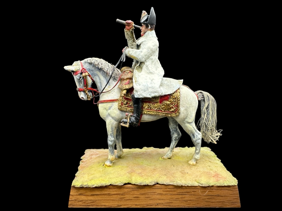 Hand Painted Historex Plastic Miniature Military Figurine Toy Soldier On Horse By Dr. David D. Michaels 4H [Photo 1]