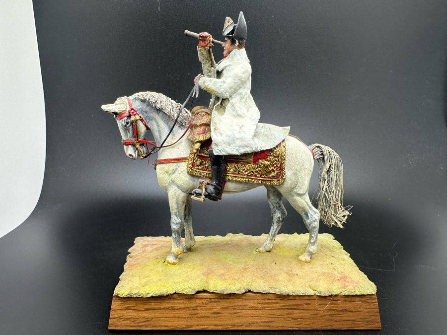 Hand Painted Historex Plastic Miniature Military Figurine Toy Soldier On Horse By Dr. David D. Michaels 4H [Photo 2]