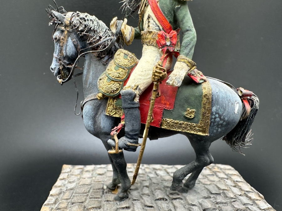 Hand Painted Historex Plastic Miniature Military Figurine Toy Soldier On Horse By Dr. David D. Michaels 4.5H [Photo 4]
