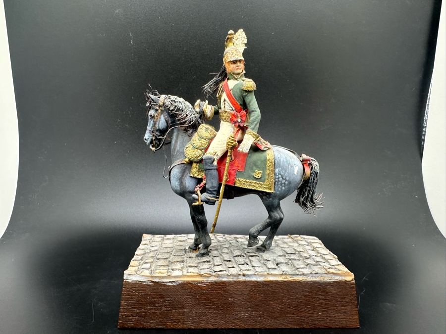 Hand Painted Historex Plastic Miniature Military Figurine Toy Soldier On Horse By Dr. David D. Michaels 4.5H [Photo 2]