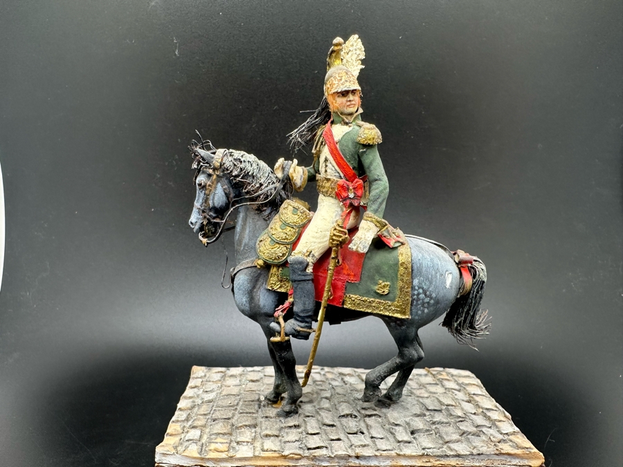 Hand Painted Historex Plastic Miniature Military Figurine Toy Soldier On Horse By Dr. David D. Michaels 4.5H [Photo 3]