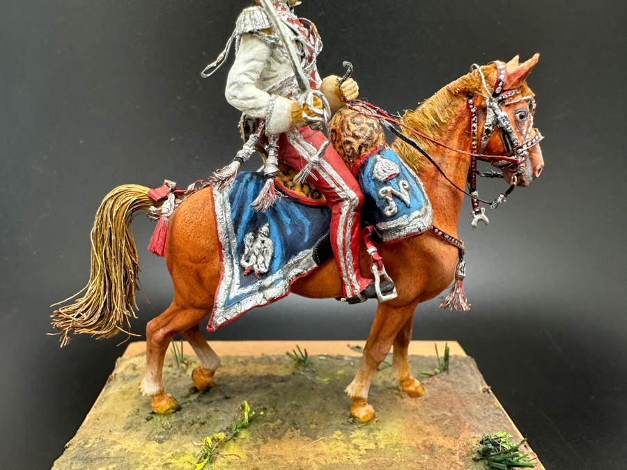 Hand Painted Historex Plastic Miniature Military Figurine Toy Soldier On Horse By Dr. David D. Michaels 4W X 3D X 4.5H [Photo 3]