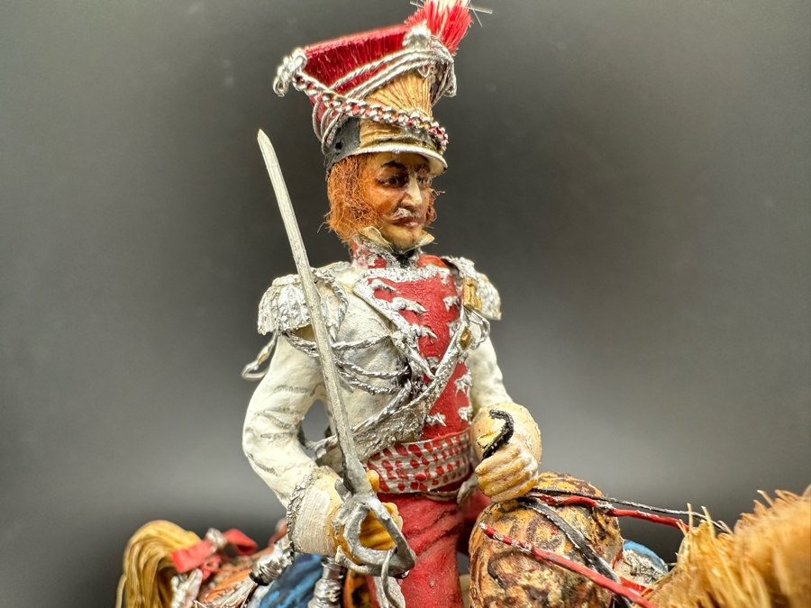 Hand Painted Historex Plastic Miniature Military Figurine Toy Soldier On Horse By Dr. David D. Michaels 4W X 3D X 4.5H [Photo 6]