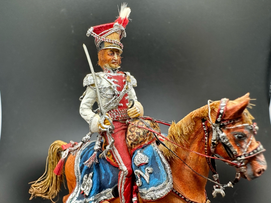 Hand Painted Historex Plastic Miniature Military Figurine Toy Soldier On Horse By Dr. David D. Michaels 4W X 3D X 4.5H [Photo 5]