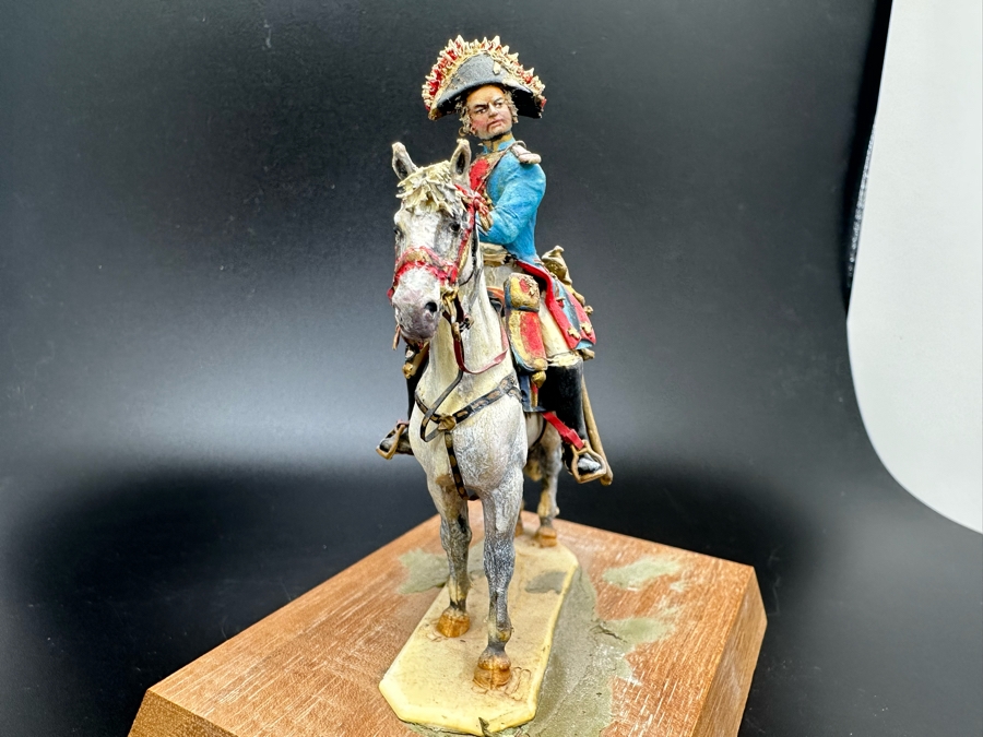 Hand Painted Historex Plastic Miniature Military Figurine Toy Soldier On Horse By Dr. David D. Michaels 4W X 3D X 4H [Photo 6]