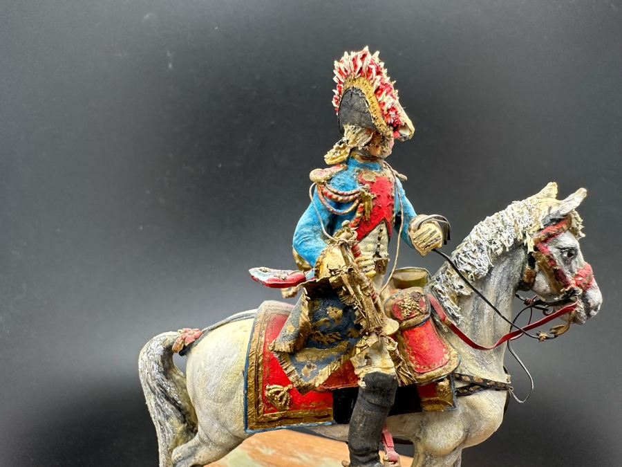 Hand Painted Historex Plastic Miniature Military Figurine Toy Soldier On Horse By Dr. David D. Michaels 4W X 3D X 4H [Photo 9]