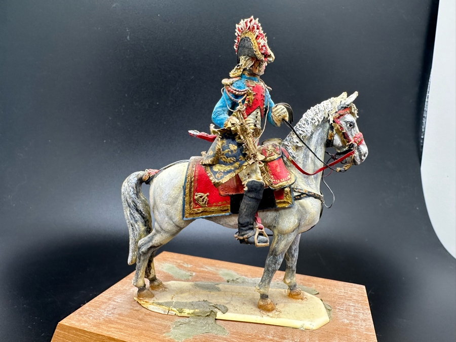 Hand Painted Historex Plastic Miniature Military Figurine Toy Soldier On Horse By Dr. David D. Michaels 4W X 3D X 4H [Photo 7]