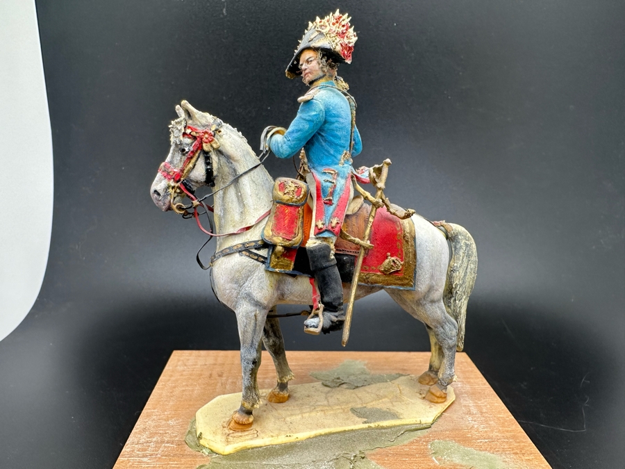 Hand Painted Historex Plastic Miniature Military Figurine Toy Soldier On Horse By Dr. David D. Michaels 4W X 3D X 4H [Photo 2]