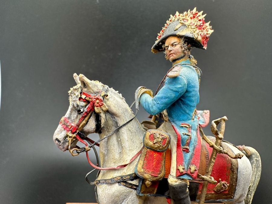 Hand Painted Historex Plastic Miniature Military Figurine Toy Soldier On Horse By Dr. David D. Michaels 4W X 3D X 4H [Photo 3]