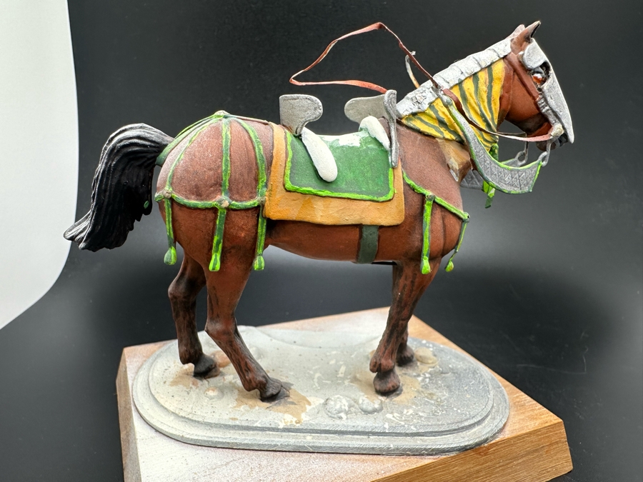 Hand Painted Metal Tin Miniature Military Figurine Toy Horse By Dr. David D. Michaels 4W X 3D X 4H [Photo 5]