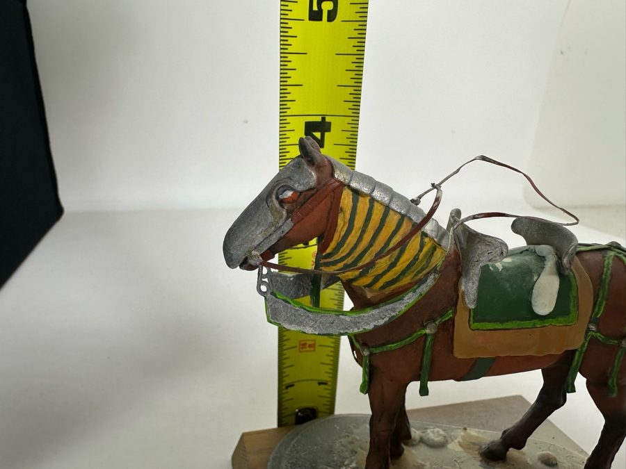 Hand Painted Metal Tin Miniature Military Figurine Toy Horse By Dr. David D. Michaels 4W X 3D X 4H [Photo 9]