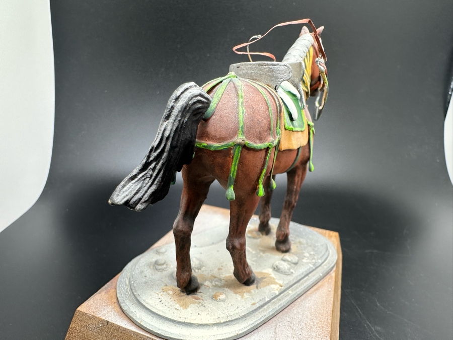 Hand Painted Metal Tin Miniature Military Figurine Toy Horse By Dr. David D. Michaels 4W X 3D X 4H [Photo 6]
