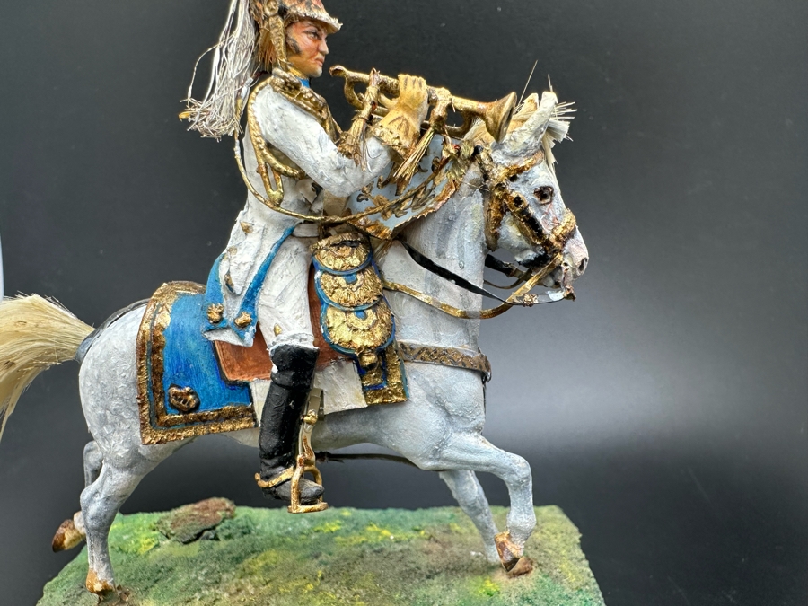 Hand Painted Historex Plastic Miniature Military Figurine Toy Soldier On Horse By Dr. David D. Michaels 4W X 2D X 5H [Photo 4]