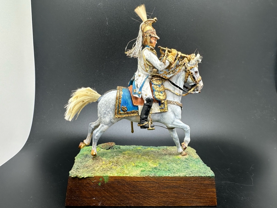 Hand Painted Historex Plastic Miniature Military Figurine Toy Soldier On Horse By Dr. David D. Michaels 4W X 2D X 5H [Photo 2]