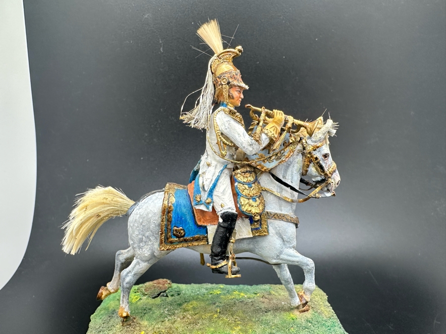 Hand Painted Historex Plastic Miniature Military Figurine Toy Soldier On Horse By Dr. David D. Michaels 4W X 2D X 5H [Photo 3]