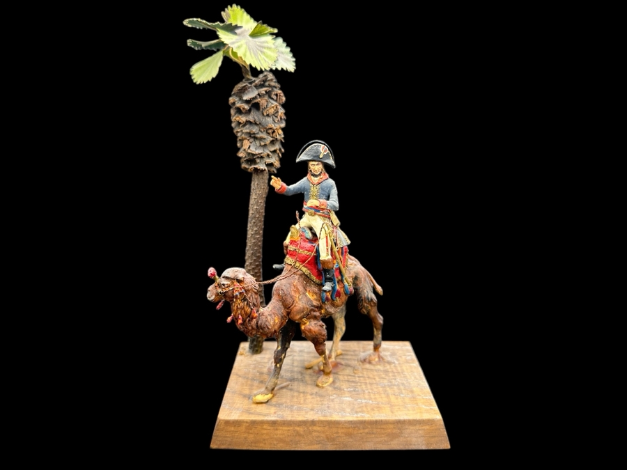 Hand Painted Historex Plastic Miniature Military Figurine Toy Soldier On Camel By Dr. David D. Michaels 4W X 3D X 7H [Photo 1]