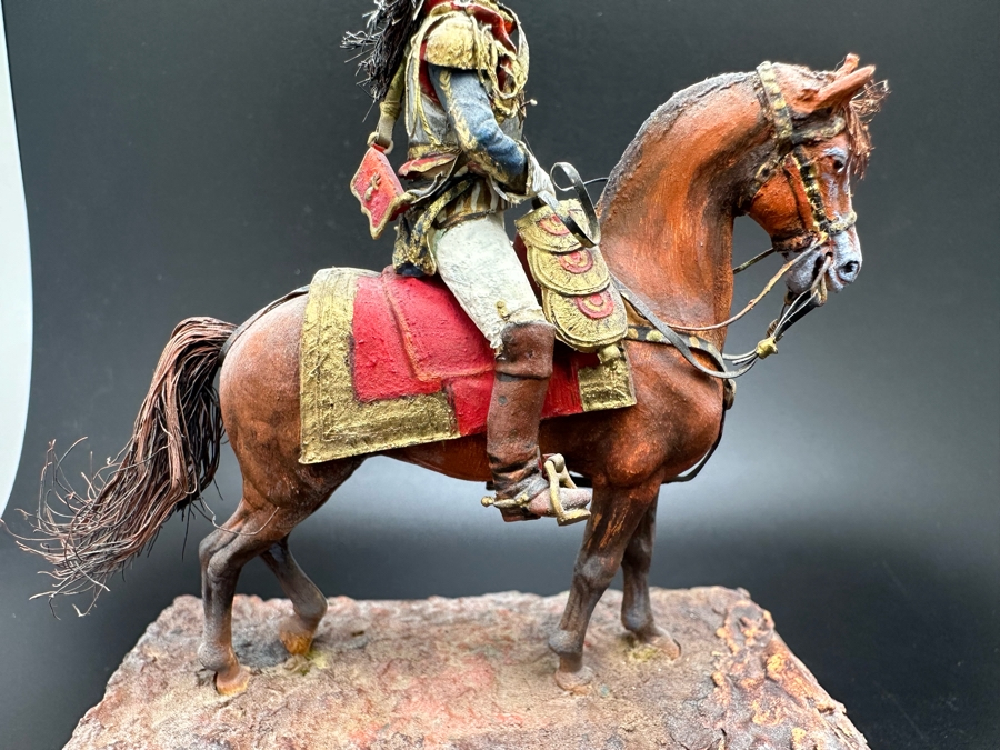 Hand Painted Historex Plastic Miniature Military Figurine Toy Soldier On Horse By Dr. David D. Michaels 4W X 2D X 5H [Photo 4]