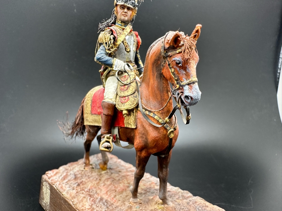 Hand Painted Historex Plastic Miniature Military Figurine Toy Soldier On Horse By Dr. David D. Michaels 4W X 2D X 5H [Photo 8]