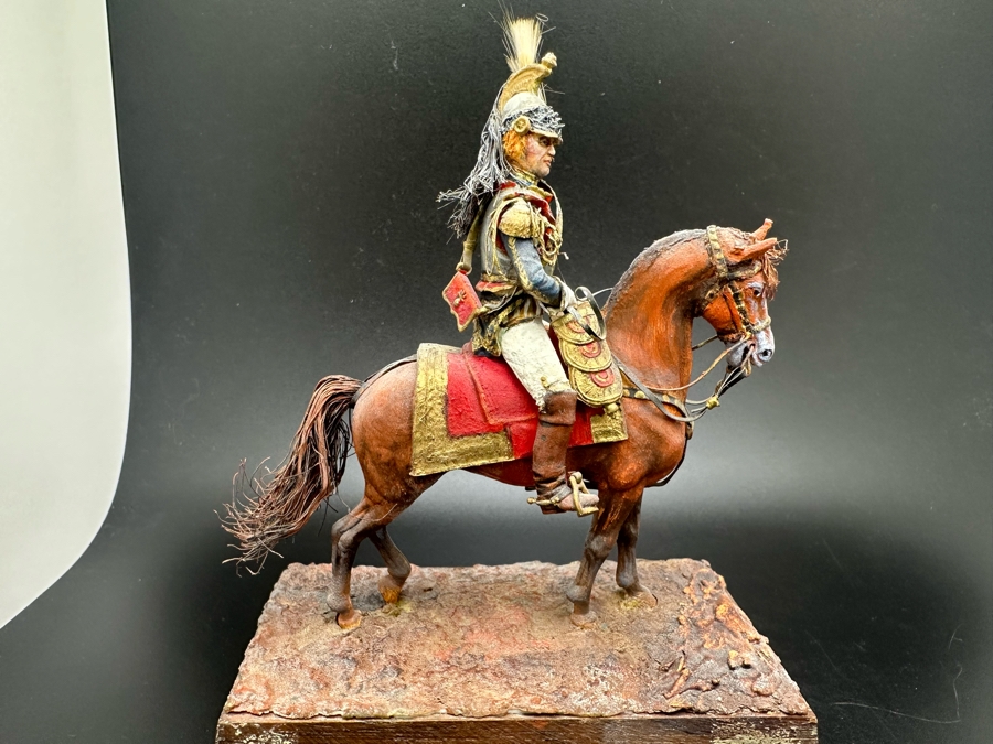 Hand Painted Historex Plastic Miniature Military Figurine Toy Soldier On Horse By Dr. David D. Michaels 4W X 2D X 5H [Photo 3]