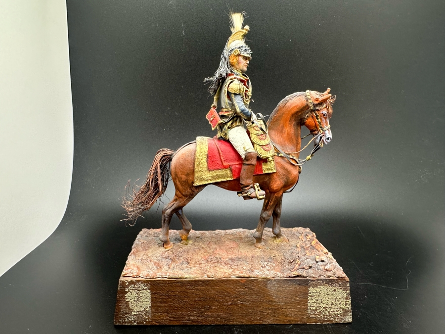 Hand Painted Historex Plastic Miniature Military Figurine Toy Soldier On Horse By Dr. David D. Michaels 4W X 2D X 5H [Photo 2]