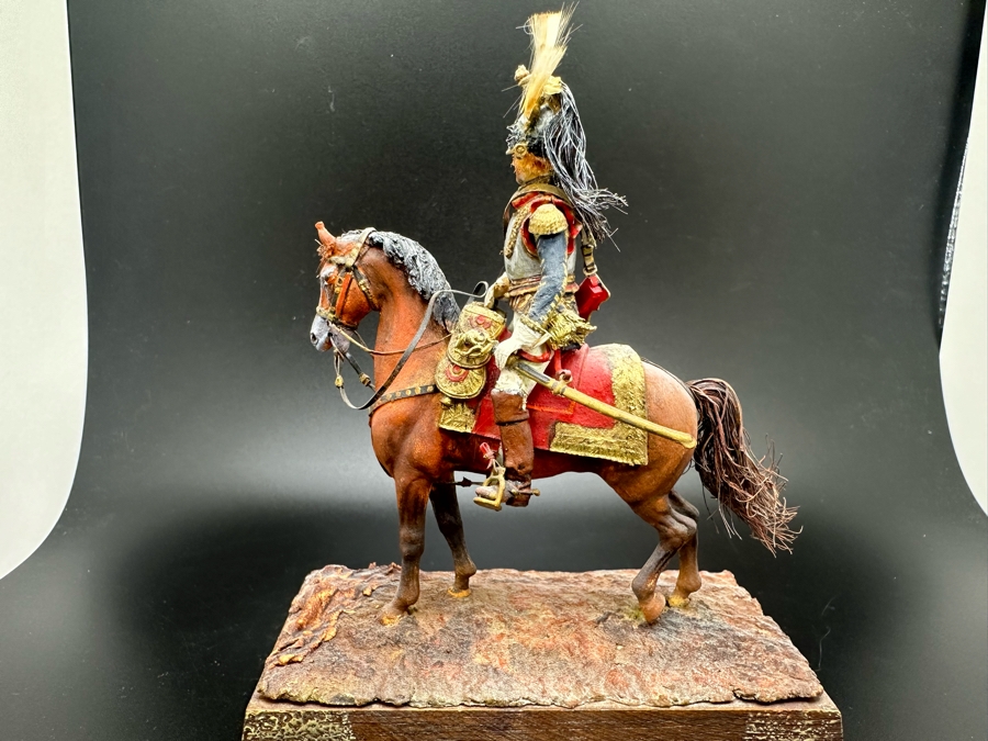 Hand Painted Historex Plastic Miniature Military Figurine Toy Soldier On Horse By Dr. David D. Michaels 4W X 2D X 5H [Photo 9]