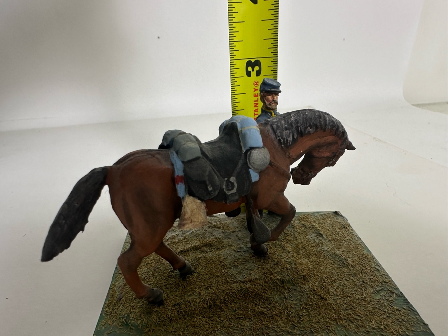 Hand Painted Metal Tin Miniature Military Figurine Toy Soldier With Horse By Dr. David D. Michaels 4W X 3D X 3H [Photo 10]